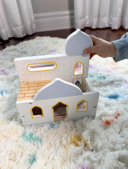 Masjid Playhouse – Maison de poupée mosquée pliable, jouet en bois éducatif - Lalaandmo