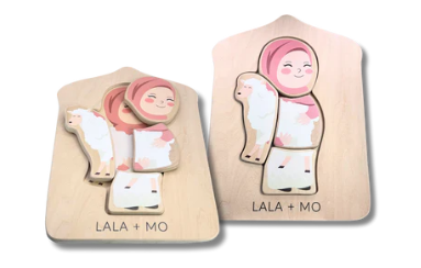 Puzzles islamiques Montessori en bois – Lot de 4 pour éveil et motricité fine - Lalaandmo